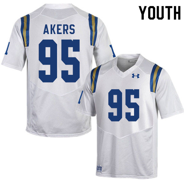 Youth #95 Luke Akers UCLA Bruins College Football Jerseys Sale-White